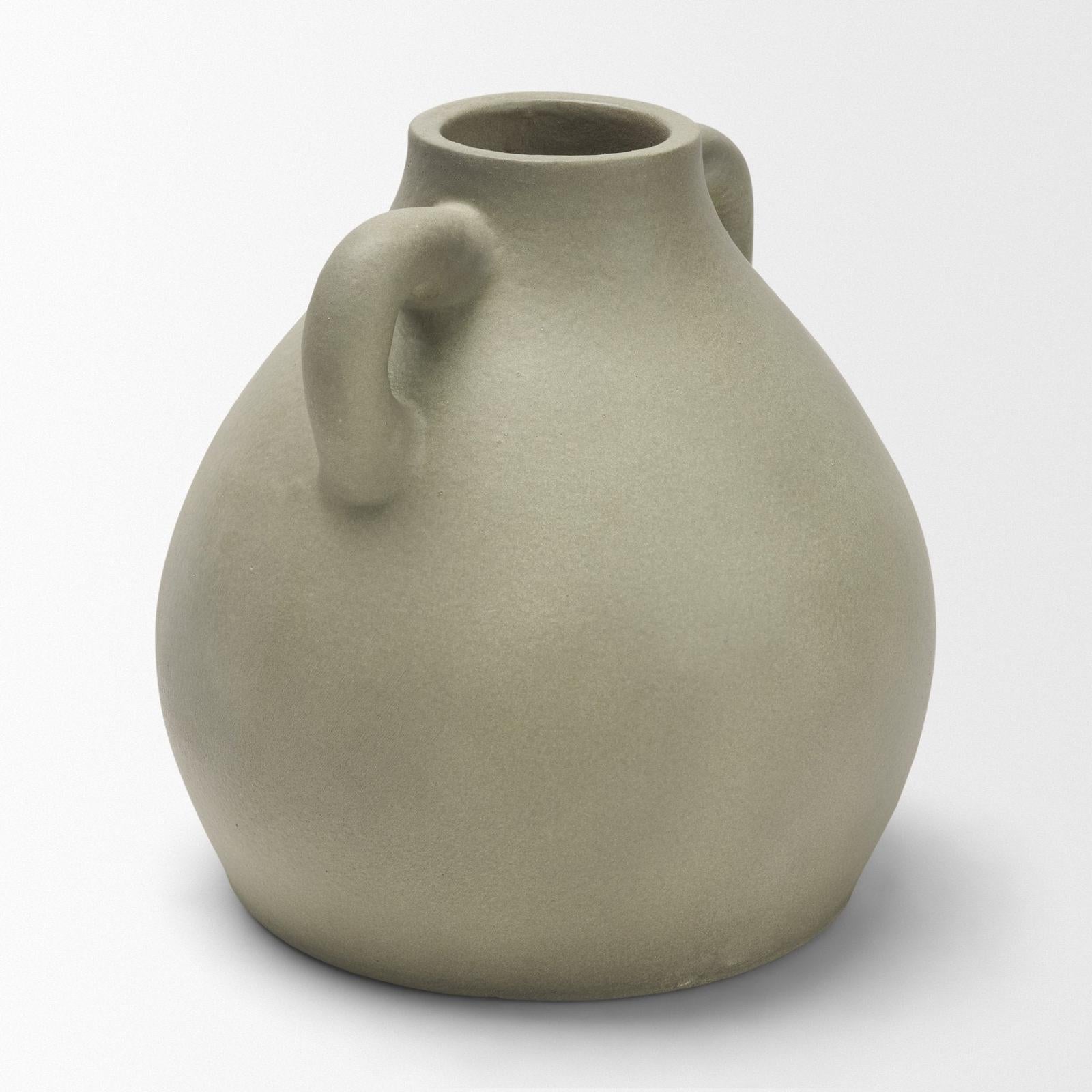 Mercana Cantara Sage Green Ceramic Milk Jug w/ Handles