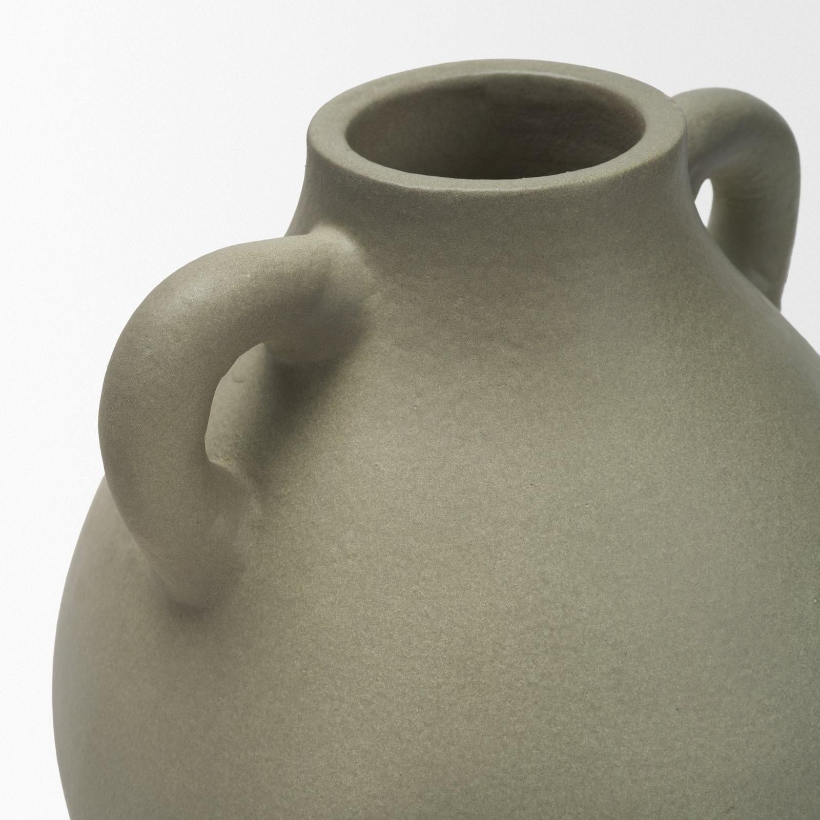 Mercana Cantara Sage Green Ceramic Milk Jug w/ Handles