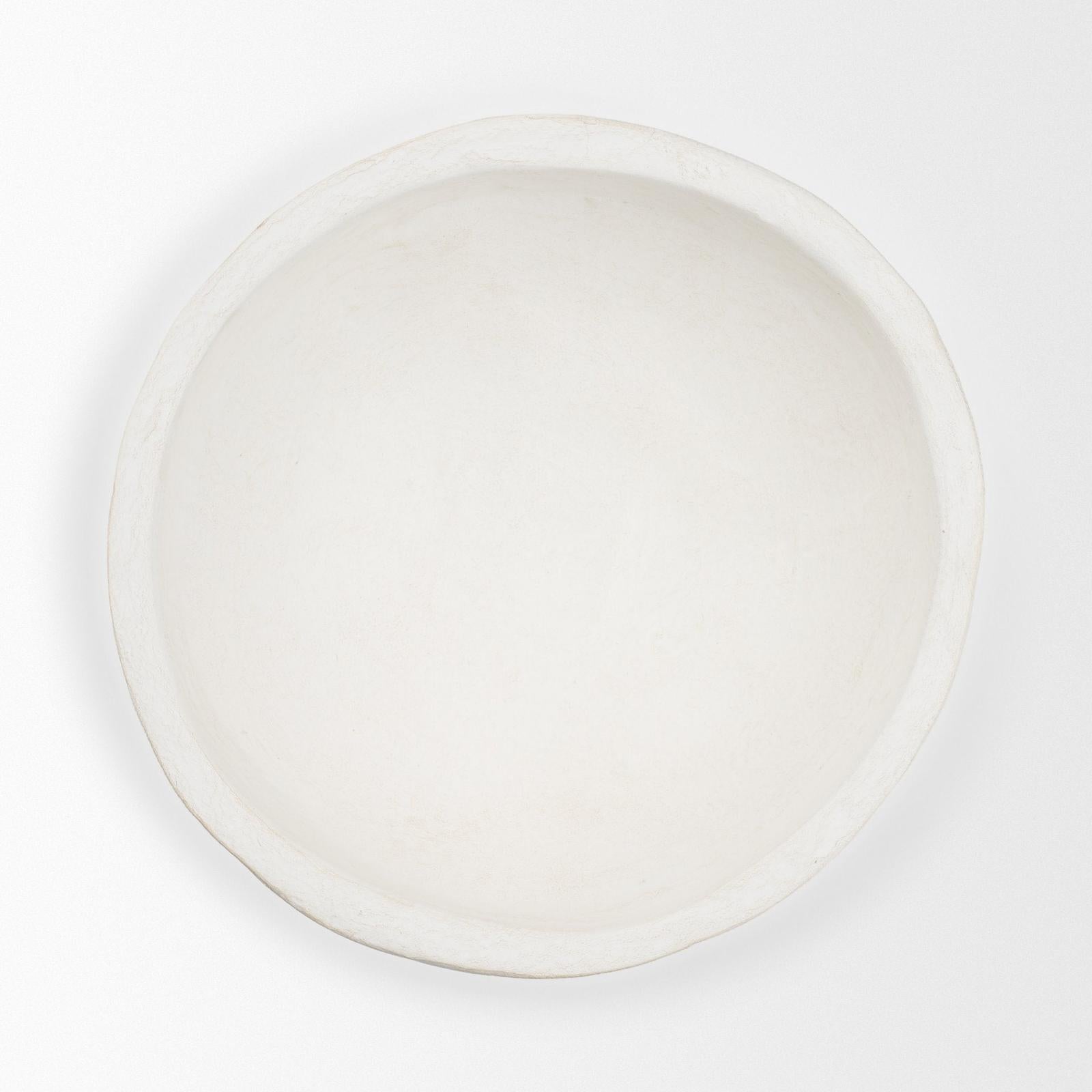 Mercana Punto White Paper Mache Dotted Centerpiece Bowl