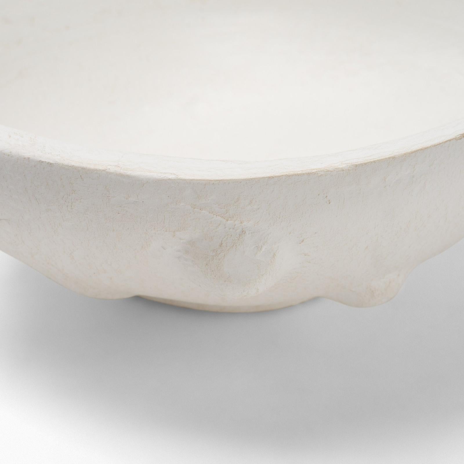 Mercana Punto White Paper Mache Dotted Centerpiece Bowl