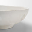 Mercana Punto White Paper Mache Dotted Centerpiece Bowl