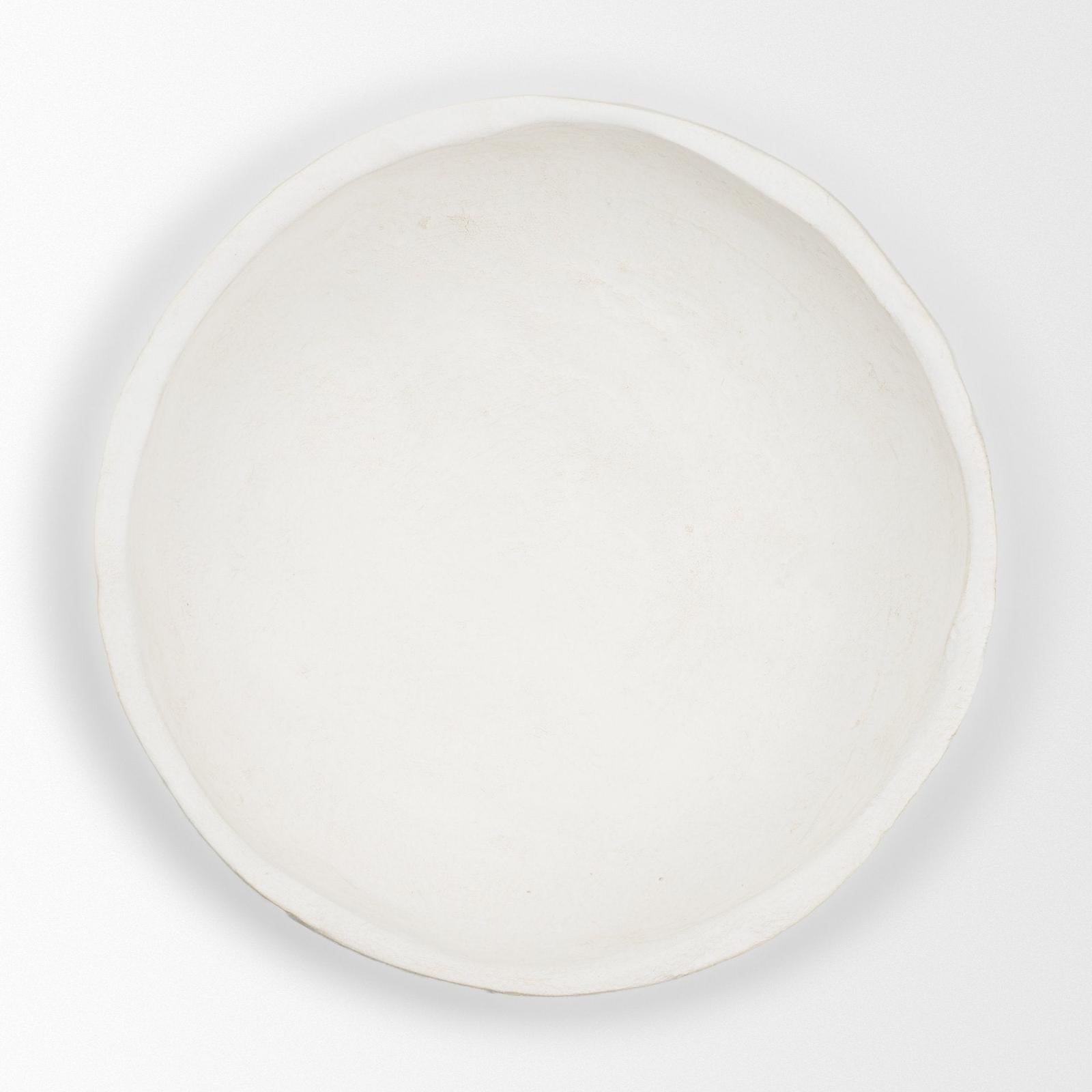 Mercana Punto White Paper Mache Dotted Centerpiece Bowl