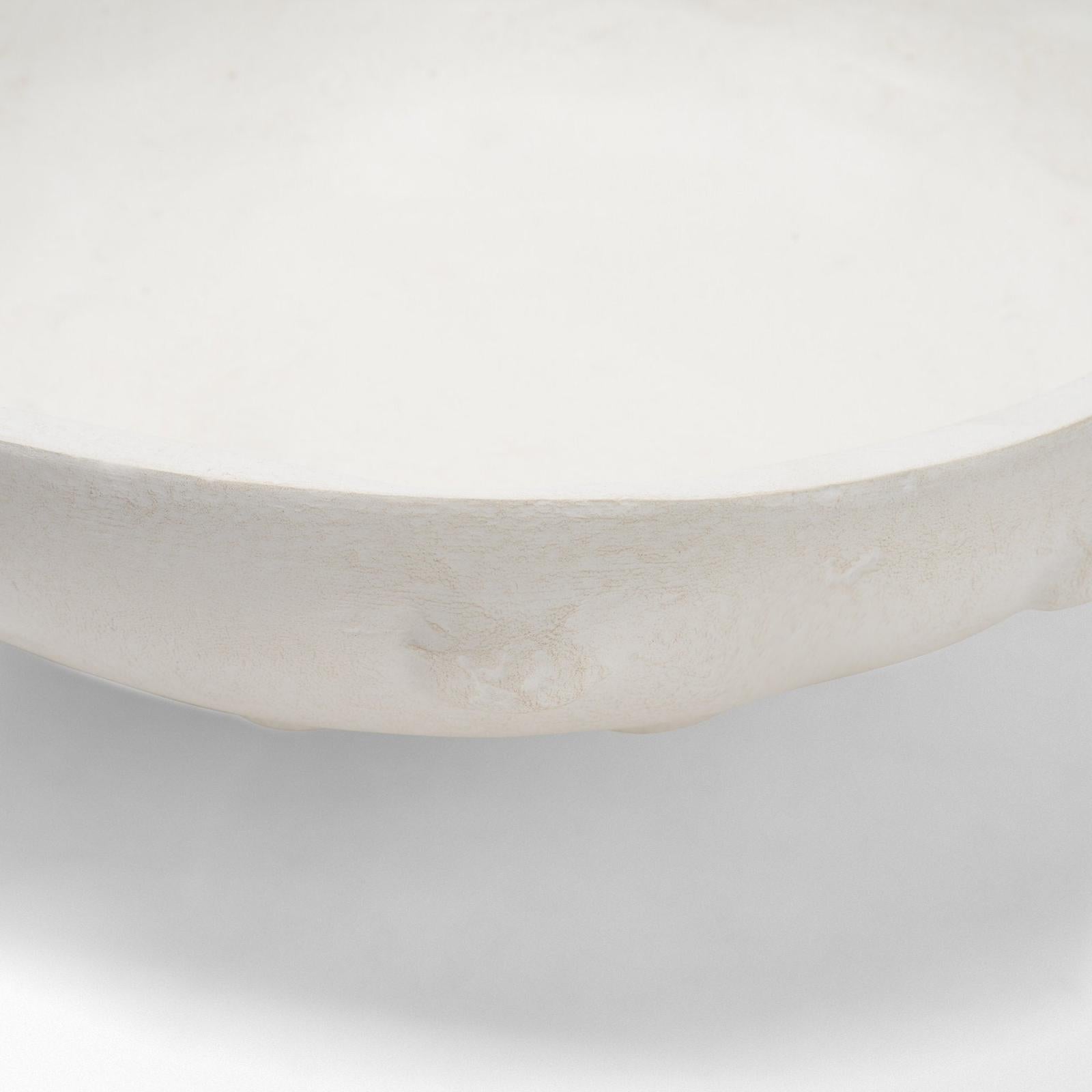 Mercana Punto White Paper Mache Dotted Centerpiece Bowl