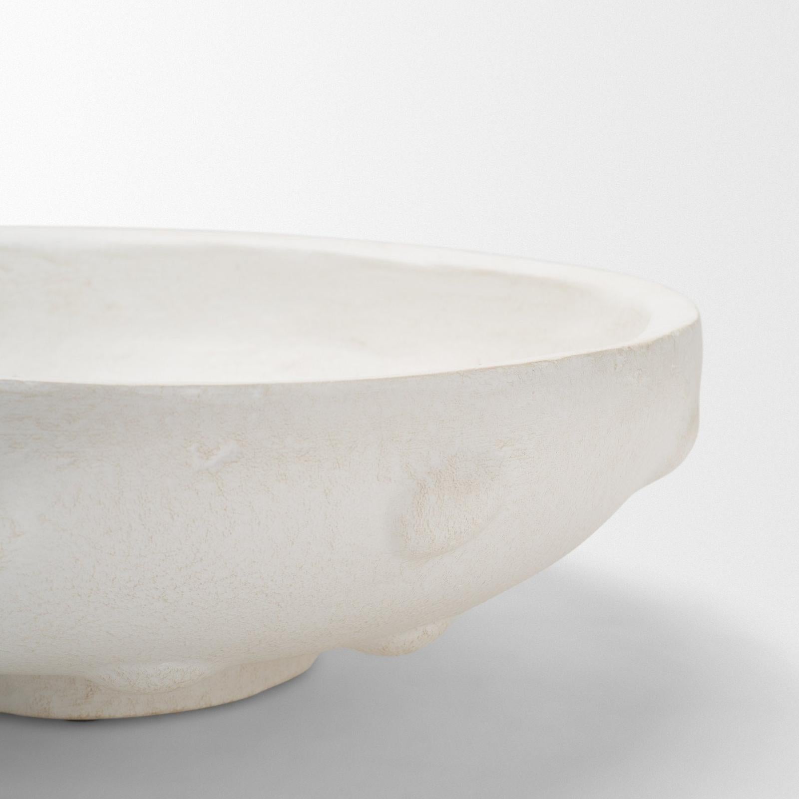 Mercana Punto White Paper Mache Dotted Centerpiece Bowl