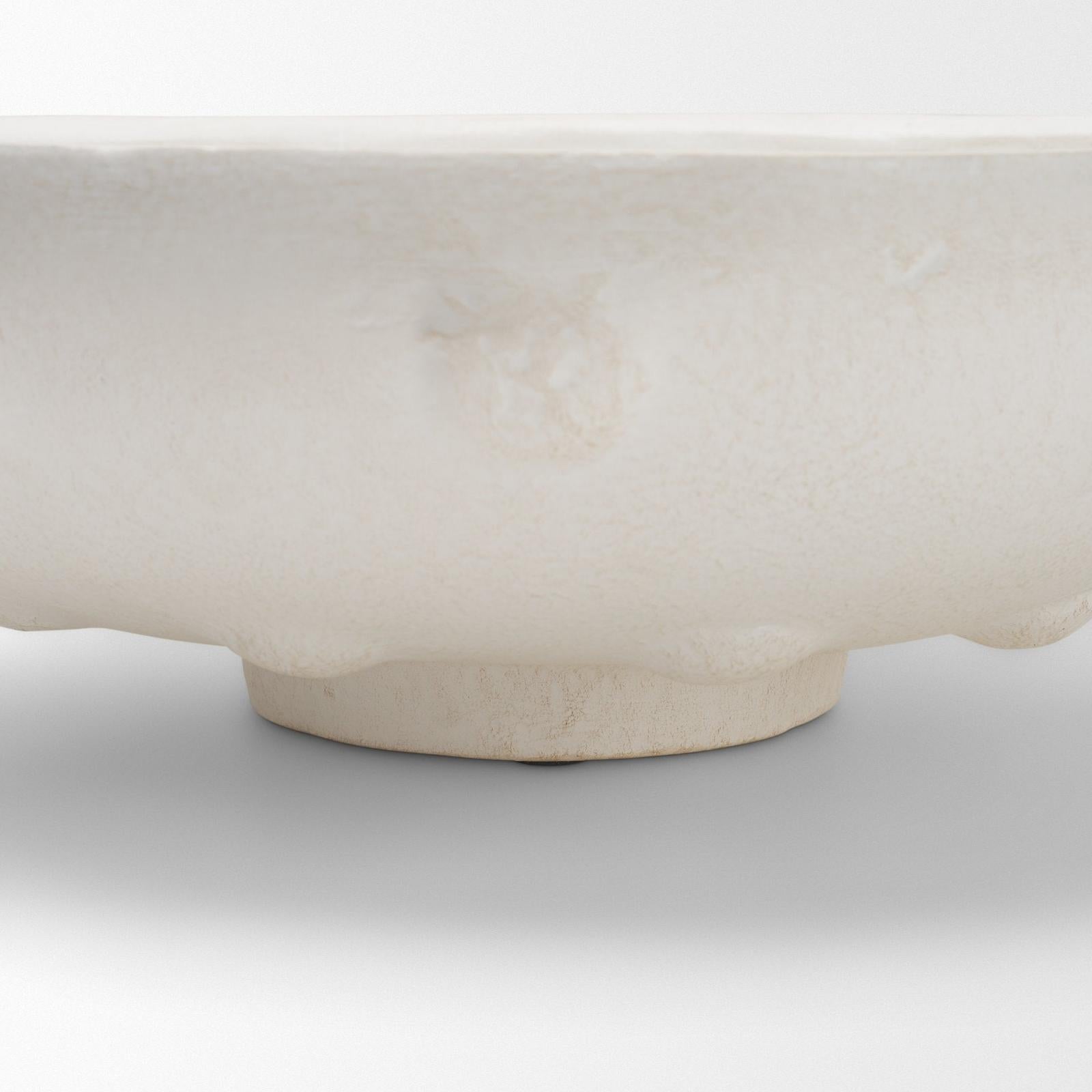 Mercana Punto White Paper Mache Dotted Centerpiece Bowl