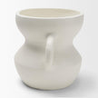 Mercana Mika Wide White Ceramic Vase w/ Handles