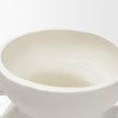 Mercana Mika Wide White Ceramic Vase w/ Handles