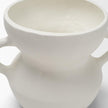 Mercana Mika Wide White Ceramic Vase w/ Handles