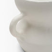 Mercana Mika Wide White Ceramic Vase w/ Handles