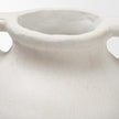 Mercana Basma White Scale Textured Ceramic Vase w/ Handles