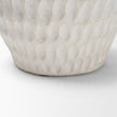 Mercana Basma White Scale Textured Ceramic Vase w/ Handles