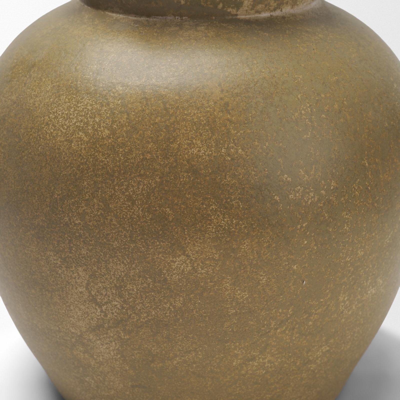 Mercana Melo Distressed Citron Yellow Ceramic Vase
