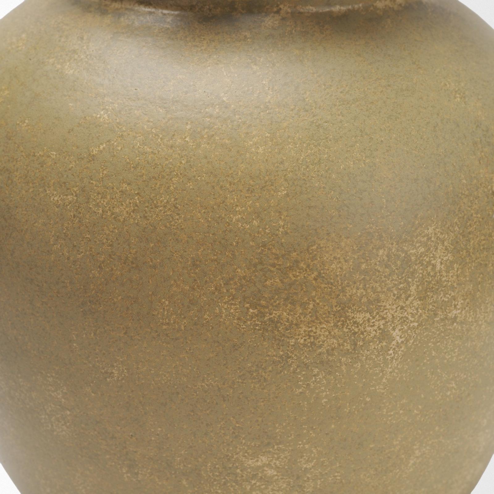 Mercana Melo Distressed Citron Yellow Ceramic Vase