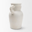 Mercana Trenza White Ceramic Vase w/ Twisted Handles