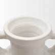 Mercana Trenza White Ceramic Vase w/ Twisted Handles