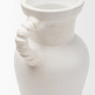 Mercana Trenza White Ceramic Vase w/ Twisted Handles