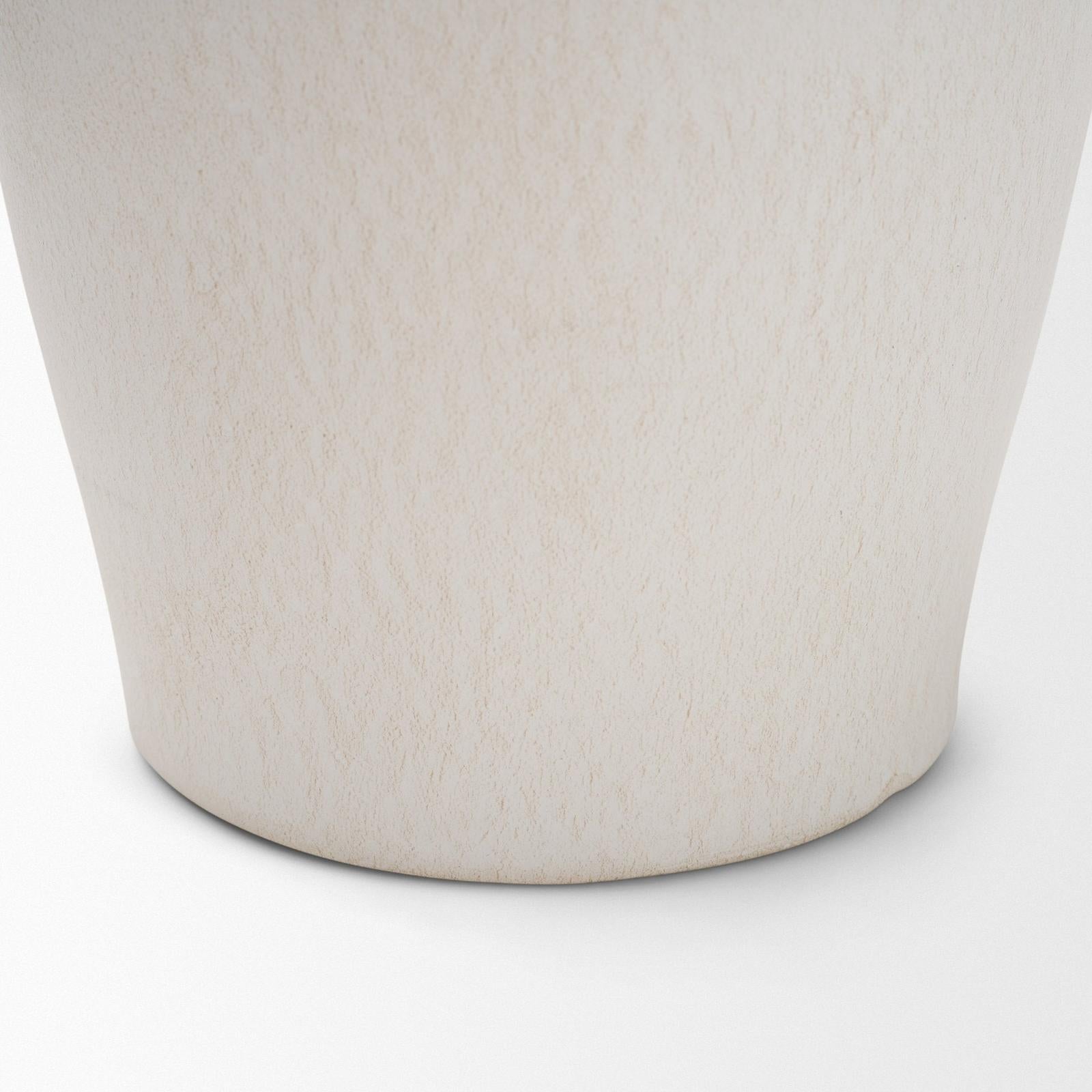 Mercana Trenza White Ceramic Vase w/ Twisted Handles