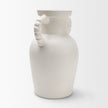 Mercana Trenza White Ceramic Vase w/ Twisted Handles