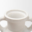 Mercana Trenza White Ceramic Vase w/ Twisted Handles