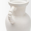 Mercana Trenza White Ceramic Vase w/ Twisted Handles