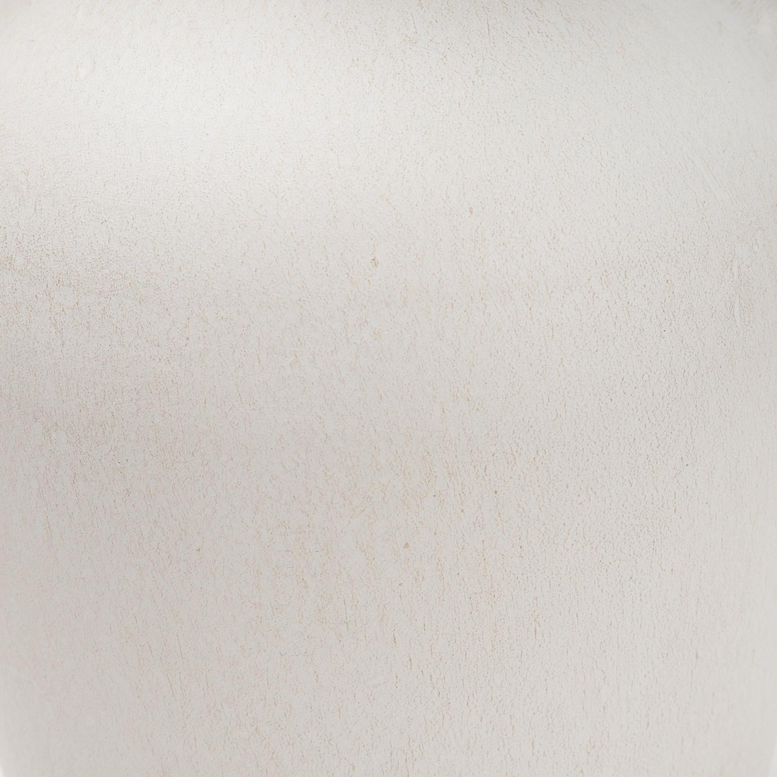 Mercana Trenza White Ceramic Vase w/ Twisted Handles