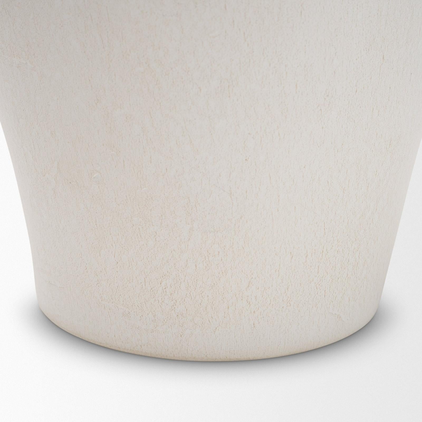 Mercana Trenza White Ceramic Vase w/ Twisted Handles