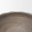 Mercana Konya Earthen Gray-Brown Dotted Paper Mache Centerpiece Bowl