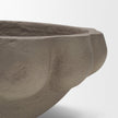 Mercana Konya Earthen Gray-Brown Dotted Paper Mache Centerpiece Bowl