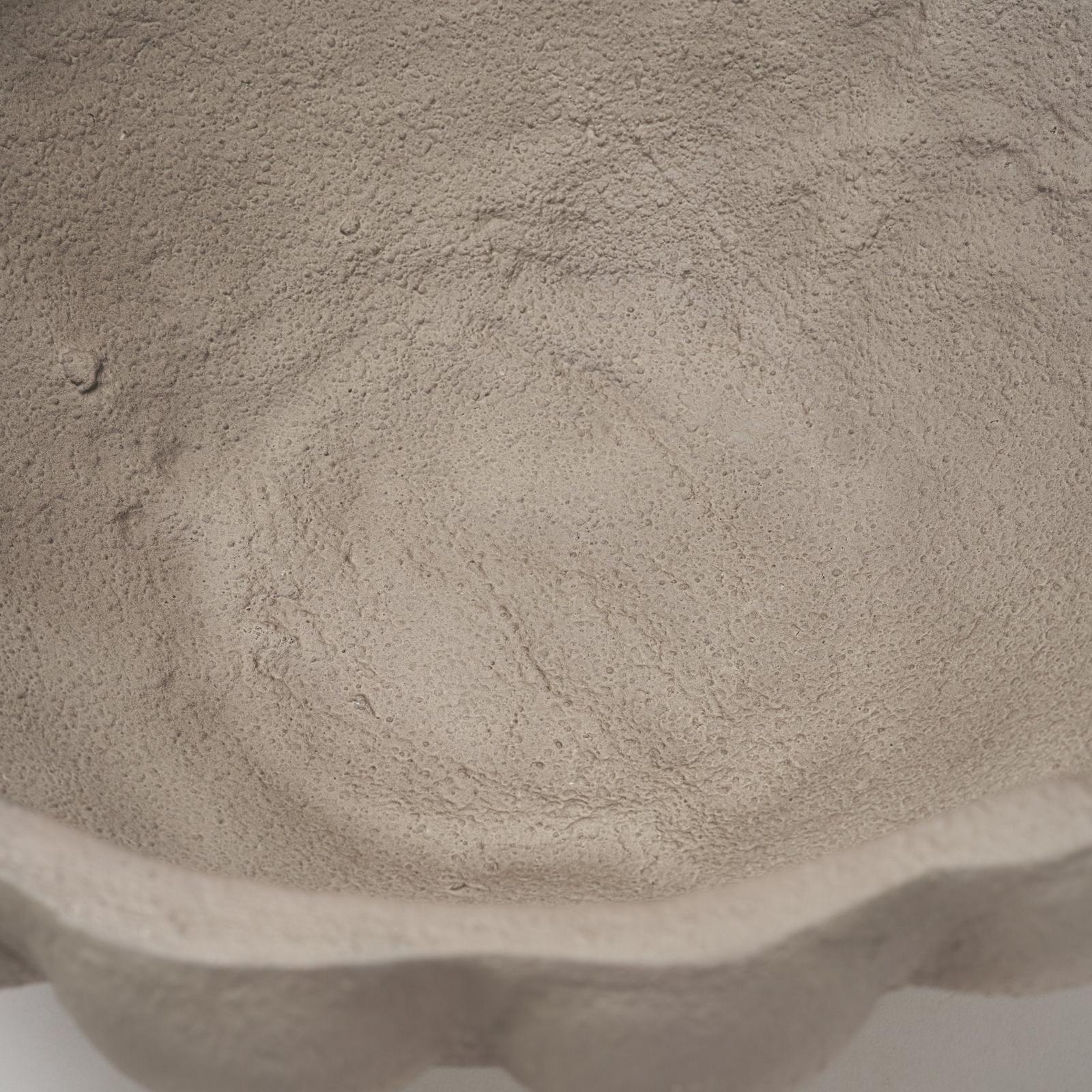 Mercana Konya Earthen Gray-Brown Dotted Paper Mache Centerpiece Bowl