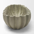 Mercana Camelia Fluted Sage Green Paper Mache Round Centerpiece Bowl