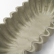 Mercana Camelia Fluted Sage Green Paper Mache Round Centerpiece Bowl