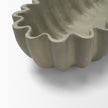 Mercana Camelia Fluted Sage Green Paper Mache Round Centerpiece Bowl