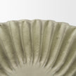 Mercana Camelia Fluted Sage Green Paper Mache Round Centerpiece Bowl