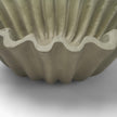 Mercana Camelia Fluted Sage Green Paper Mache Round Centerpiece Bowl