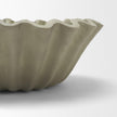 Mercana Camelia Fluted Sage Green Paper Mache Round Centerpiece Bowl