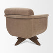 Mercana Oskar Wood Base Swivel Accent Chair