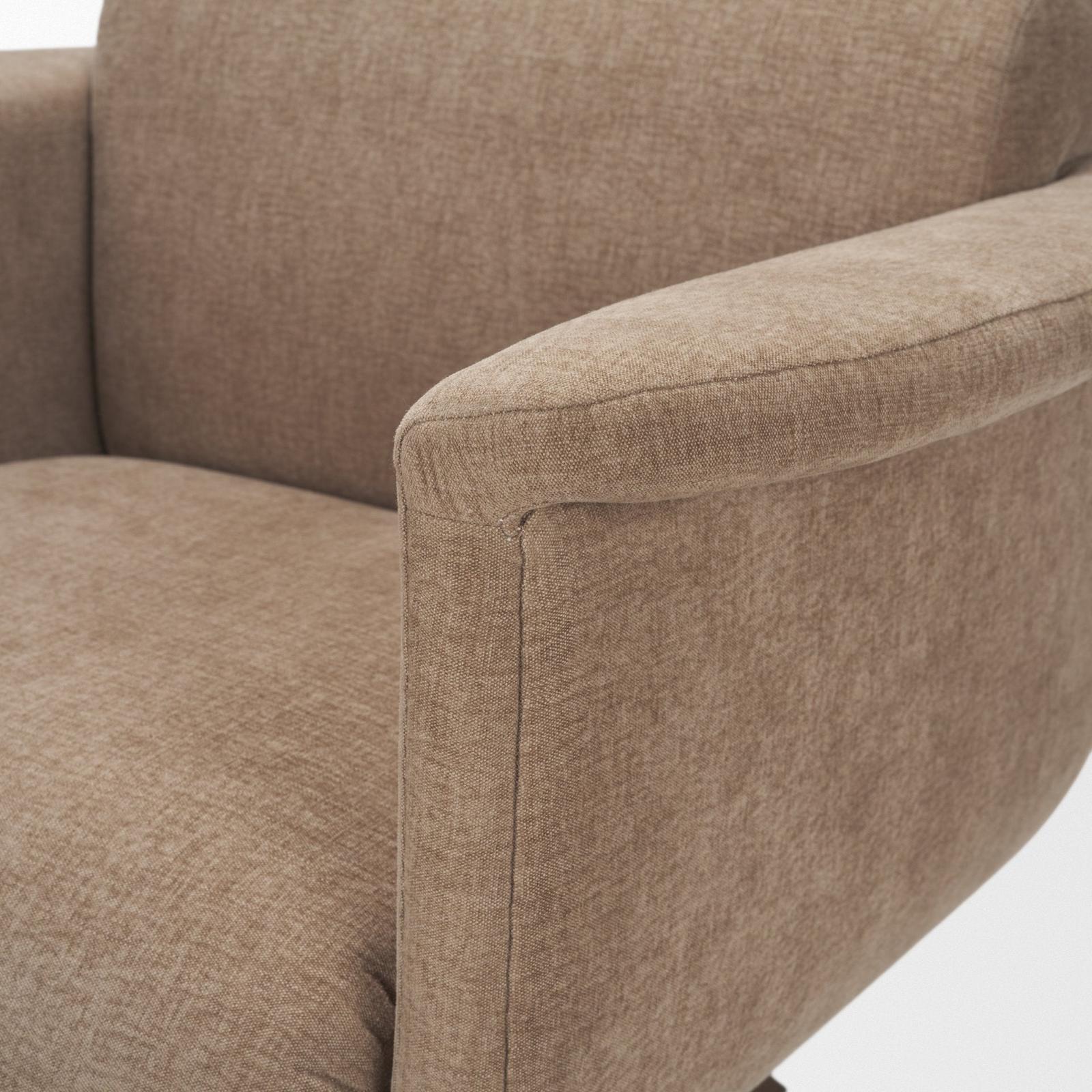 Mercana Oskar Wood Base Swivel Accent Chair