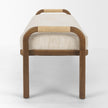 Mercana Freya Upholstered Brown Wood Frame Bench