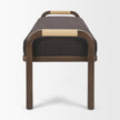 Mercana Freya Upholstered Brown Wood Frame Bench