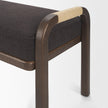 Mercana Freya Upholstered Brown Wood Frame Bench