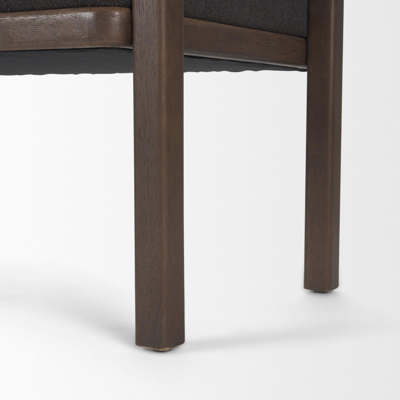 Mercana Freya Upholstered Brown Wood Frame Bench