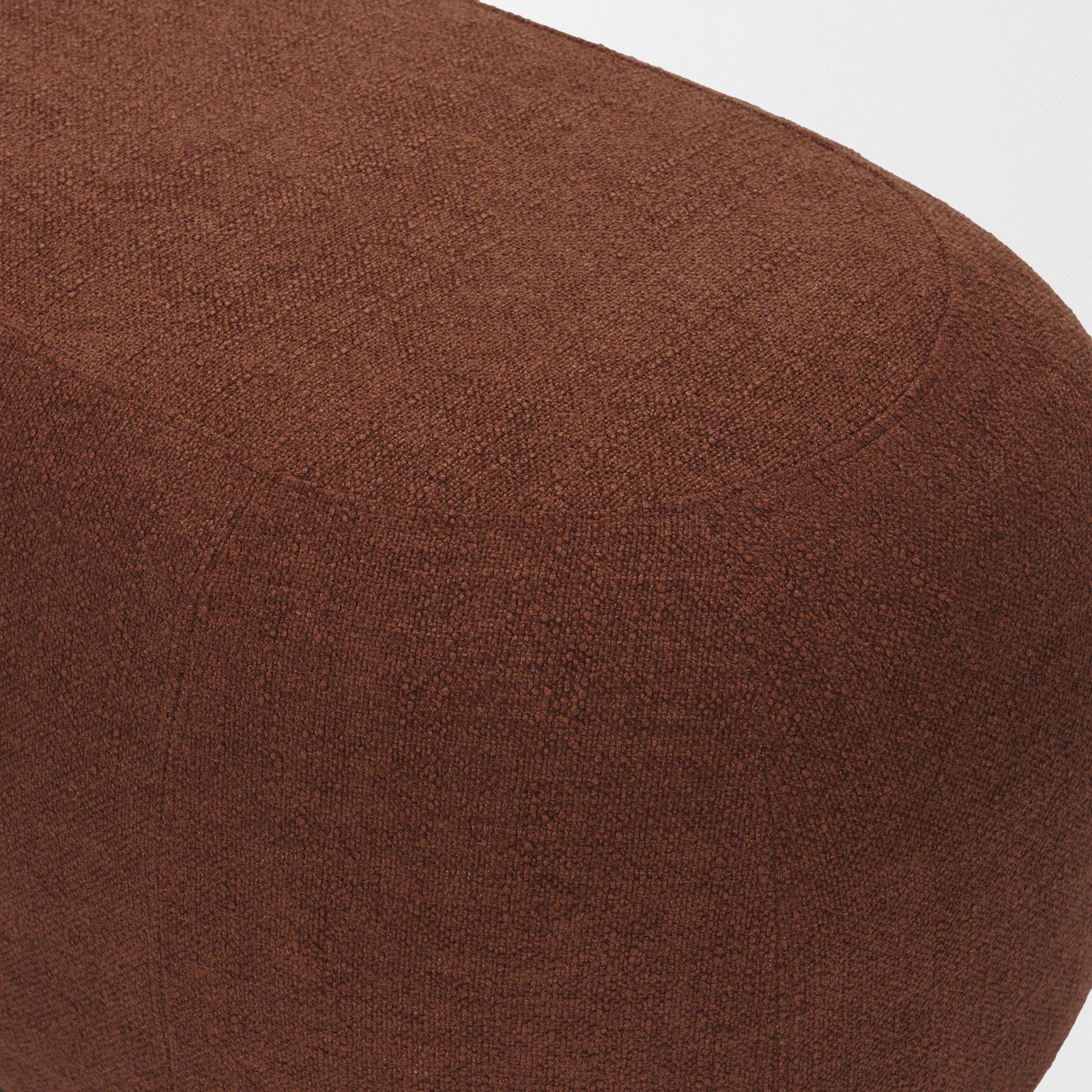 Mercana Siren Burgundy Fabric w/ Brown Ash Wood Oblong Bench