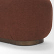 Mercana Siren Burgundy Fabric w/ Brown Ash Wood Oblong Bench