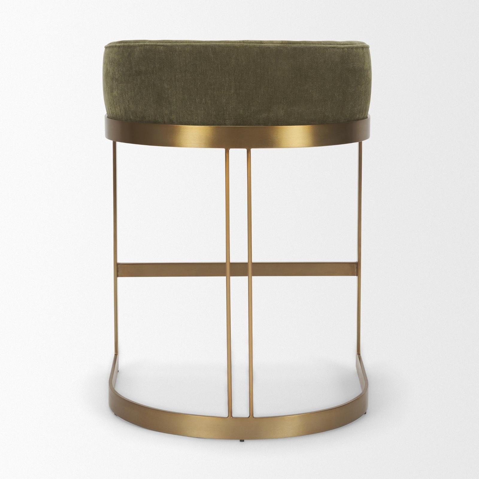 Mercana Hollyfield II Gold Metal Base Counter Stool