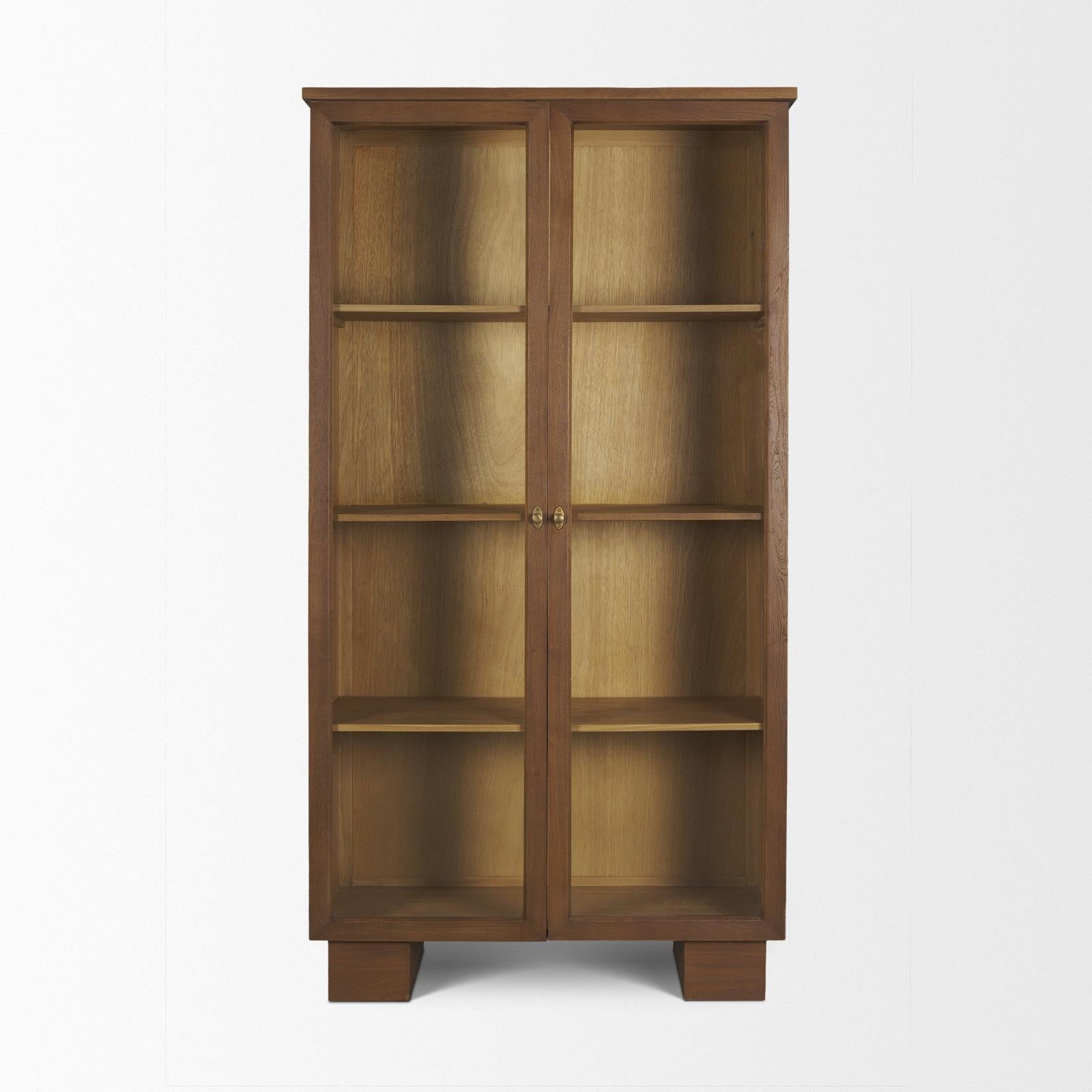 Mercana Winsford Two-Tone Oak Display Cabinet w/ Glass Doors