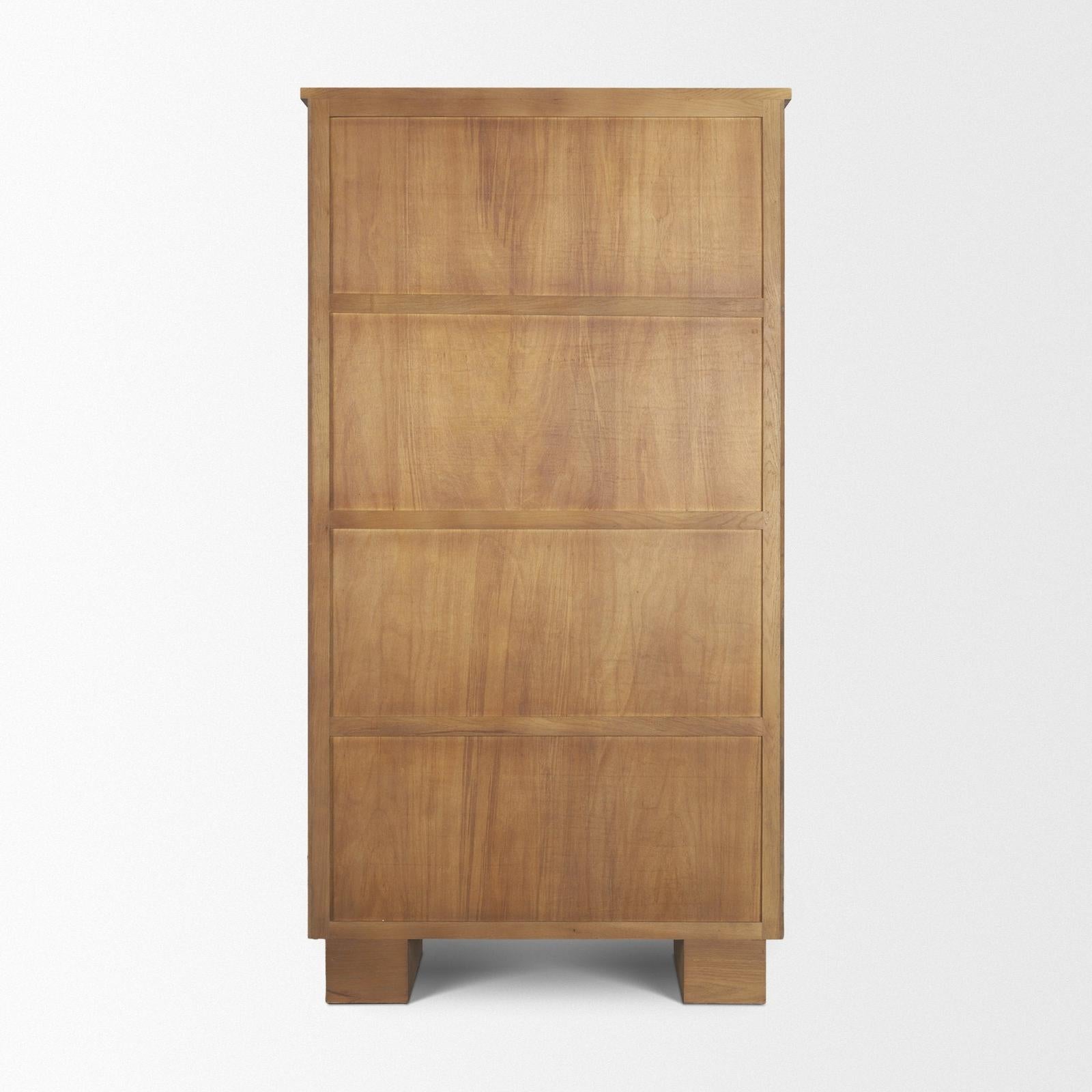 Mercana Winsford Two-Tone Oak Display Cabinet w/ Glass Doors