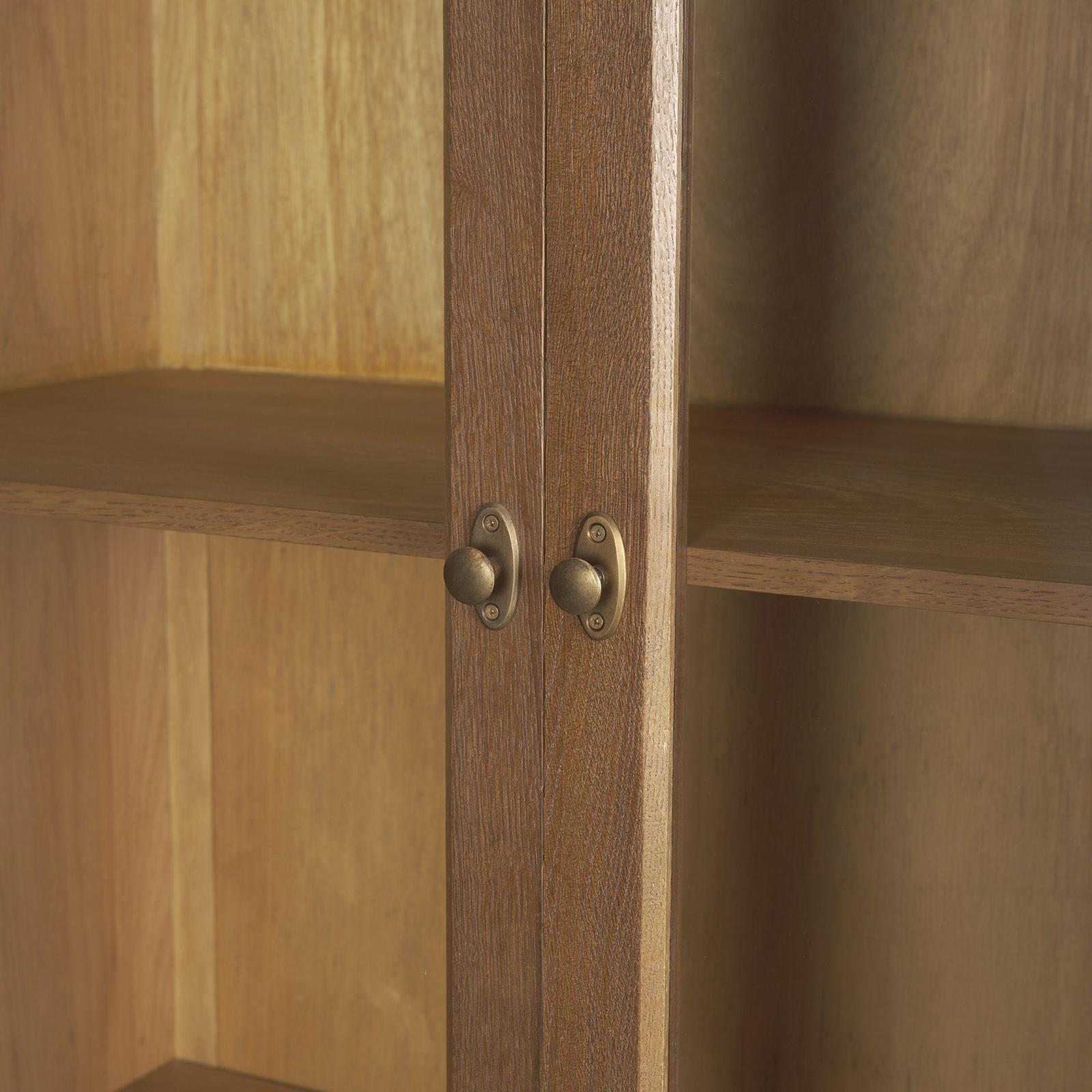 Mercana Winsford Two-Tone Oak Display Cabinet w/ Glass Doors