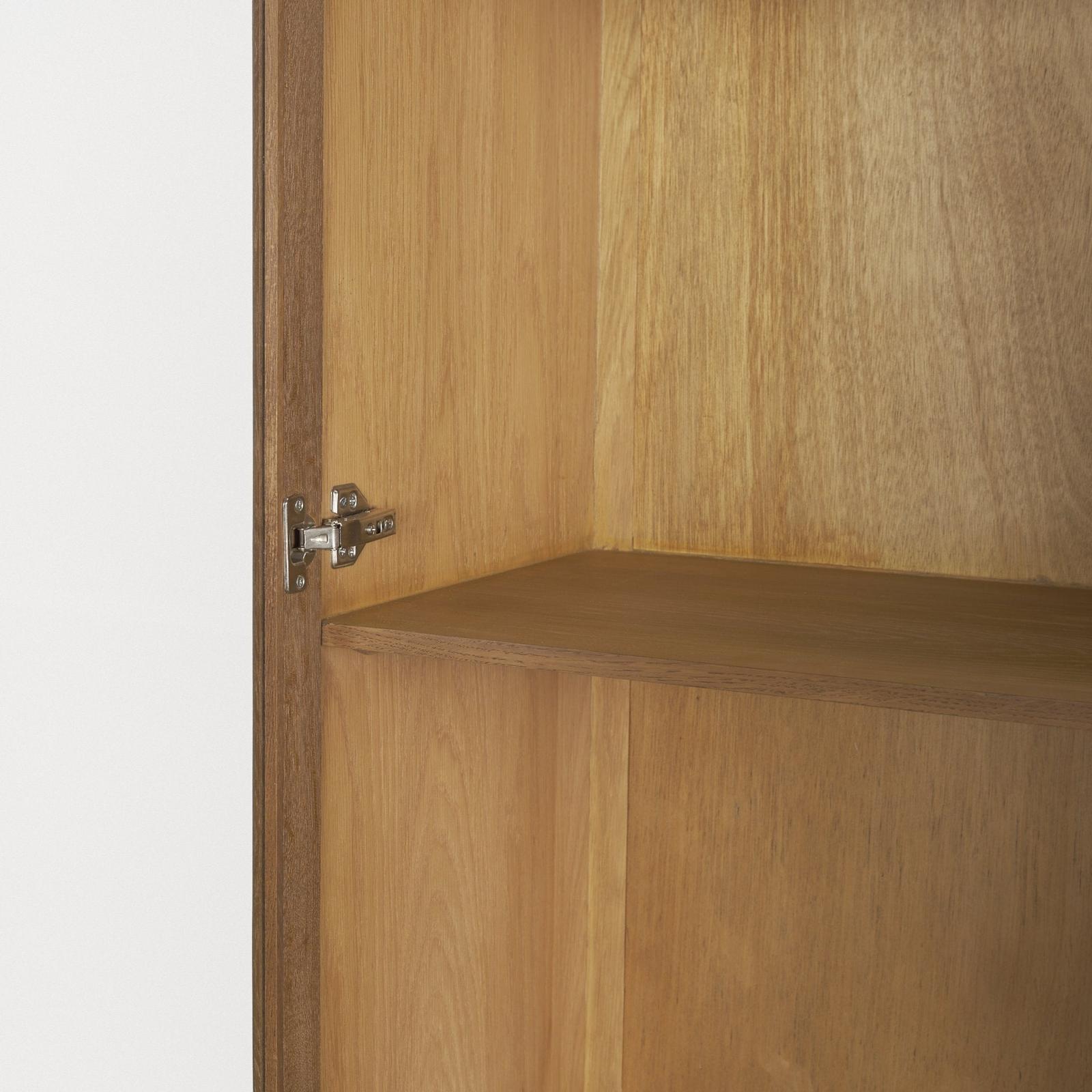 Mercana Winsford Two-Tone Oak Display Cabinet w/ Glass Doors