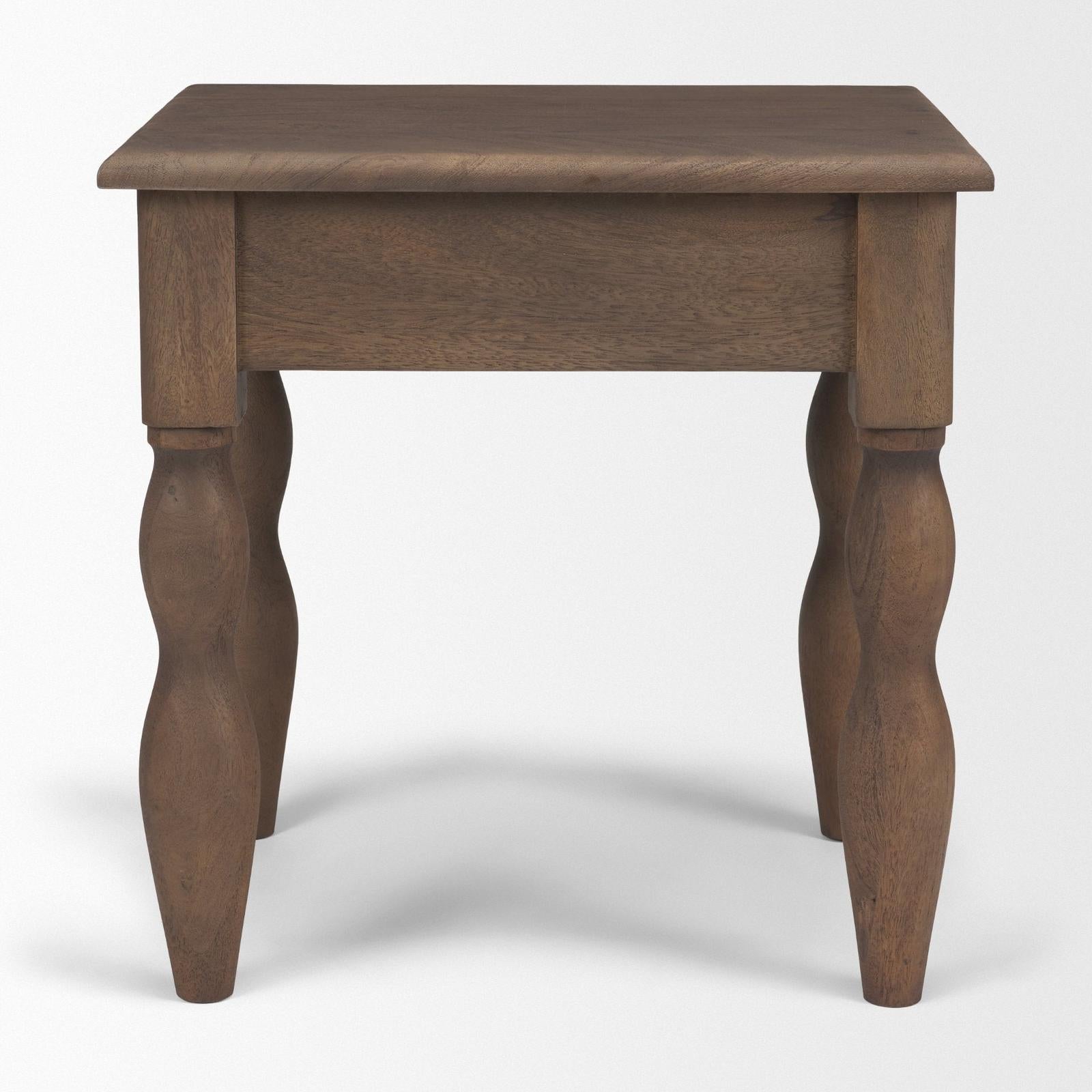 Mercana Angeline Spool Turned 1 Drawer End Table