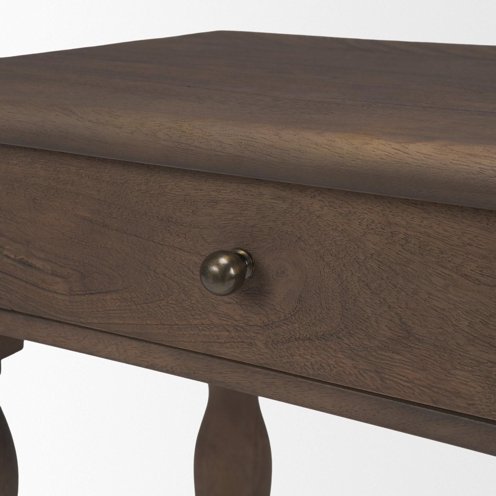 Mercana Angeline Spool Turned 1 Drawer End Table